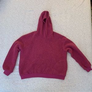 Target Universal Thread Berry Red/Pink Fleece Hoodie Women’s Size L EUC